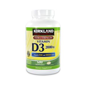Vitamina D3 Kirkland 2000 IU - 600 Cápsulas